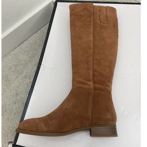 Nine west side zipper suede boots size 6.5
